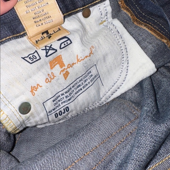 Dojo jeans flare wide leg 7 for all mankind 29 denim - Picture 7 of 7